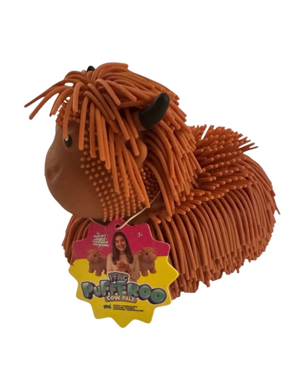 VIRAL Squishy Highland Cow Pufferoo Cow Palz JUMBO Squishy 6.5” Fidget Toy